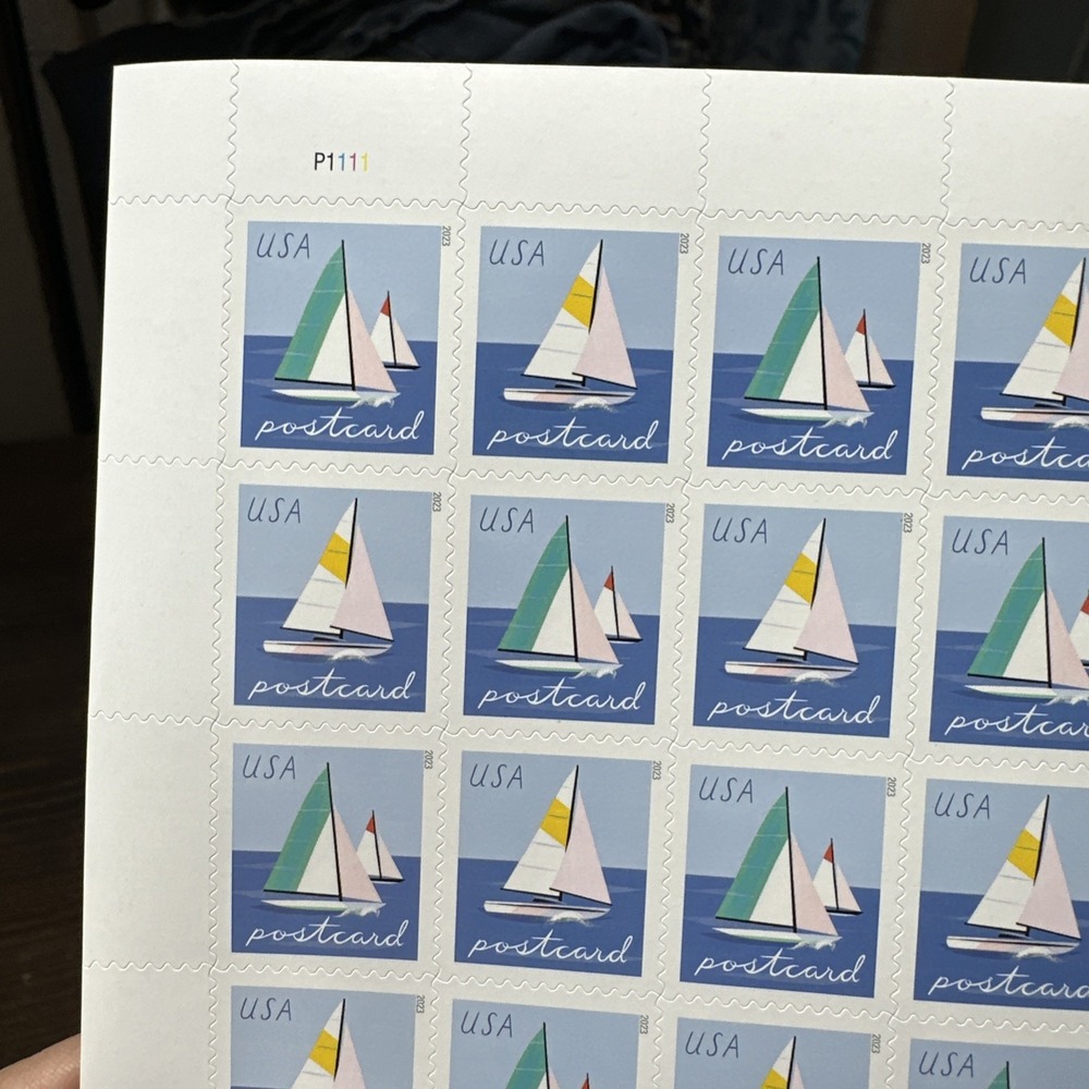 USPS Postcard 2022 Forever Postage Stamps Sailboats 5 Sheets of 20 Never Expire - Picture 9 of 12